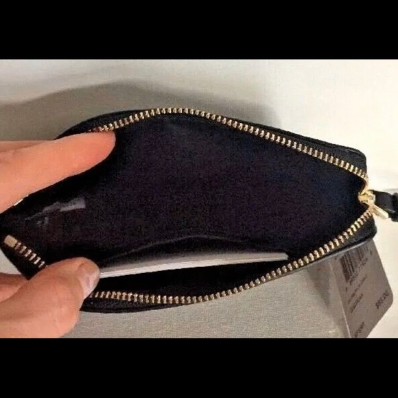 Coach black Embossed patent leather wristlet NEW - Picture 3 of 3